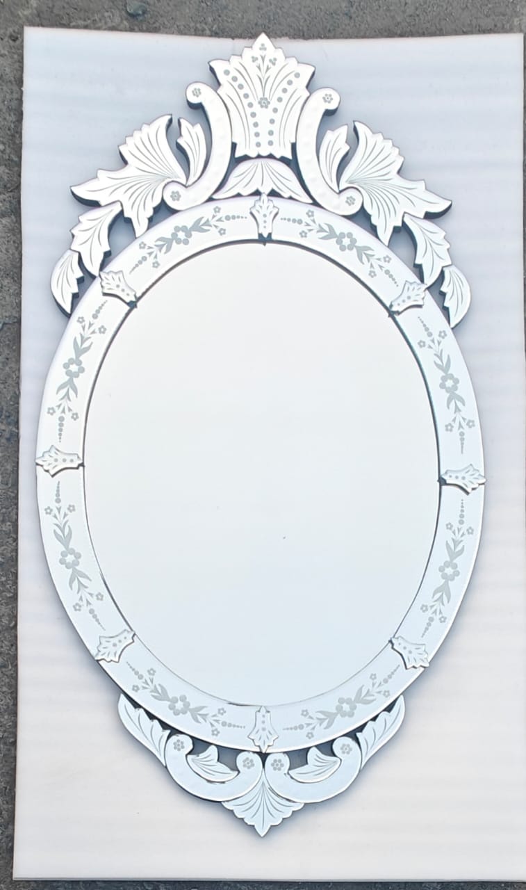 Rococo Etched Mirror - Oval VDRH-04 Venetian Design