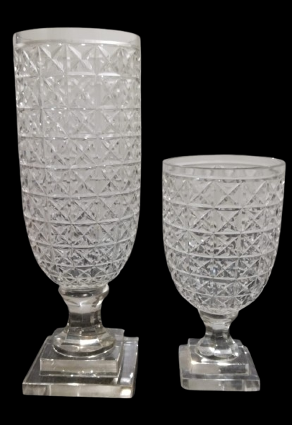 Decorative Crystal Vase - Textured Swirl Design Venetian Design