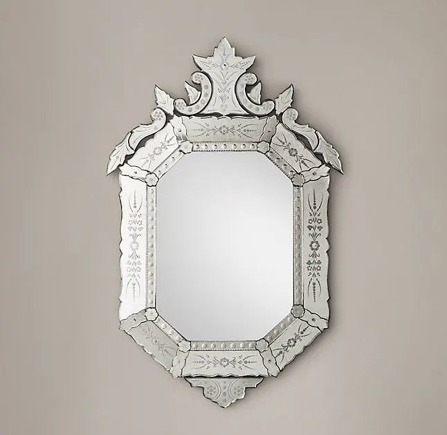 Rococo Etched Mirror - Octagon VDRH-02 Venetian Design