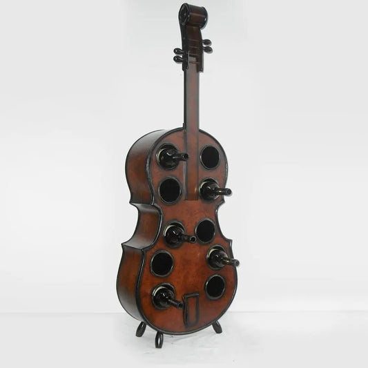 Hazelnut Violin Wine Rack Venetian Design 100% Heart Made Products